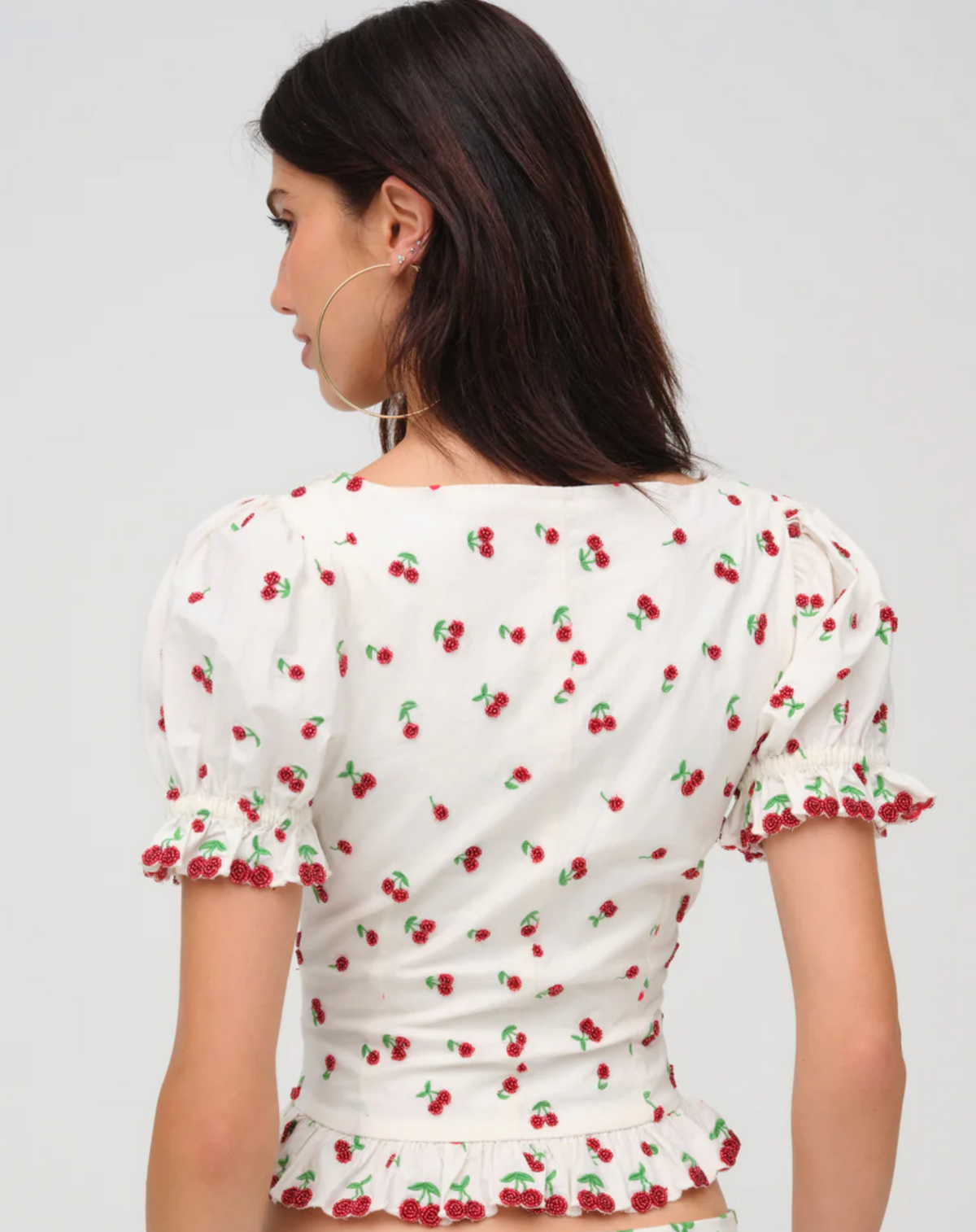BEADED CHERRIES TOP