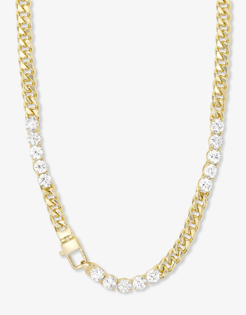 Julian's Obsessed with Diamonds Necklace 16' GOLD-WHITE O/S