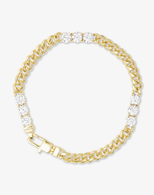 Baby Julian's Obsessed with Diamonds Bracelet GOLD-WHITE 6.5