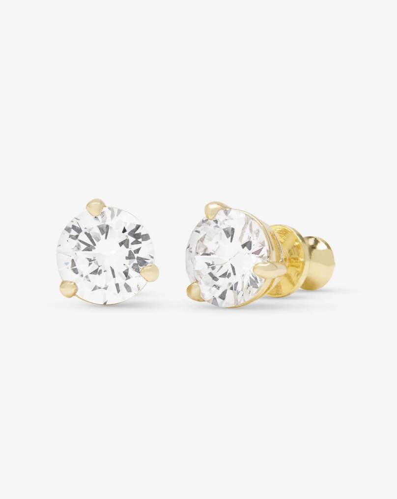Not Your Basic 8mm Studs GOLD-WHITE O/S