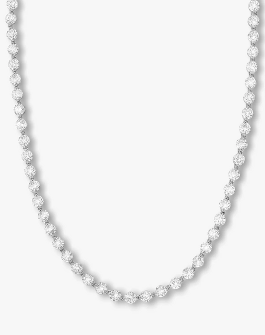 She's an Icon Mama Tennis Necklace 16' SILVER-WHITE O/S