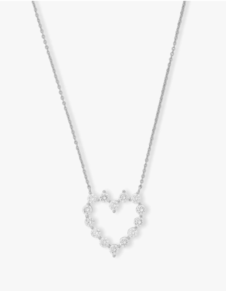 She's an Icon Baby Heart Necklace SILVER-WHITE O/S