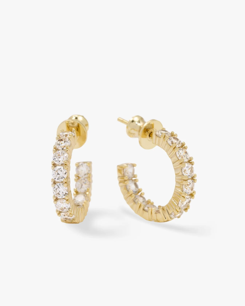 She's a Classic .75' Hoops GOLD-WHITE O/S