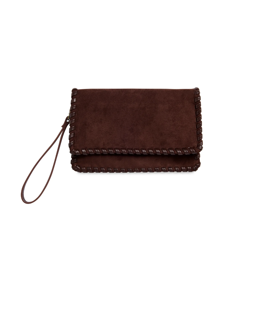 PIPER CROSS-BODY/ CLUTCH,CHOCOLATE