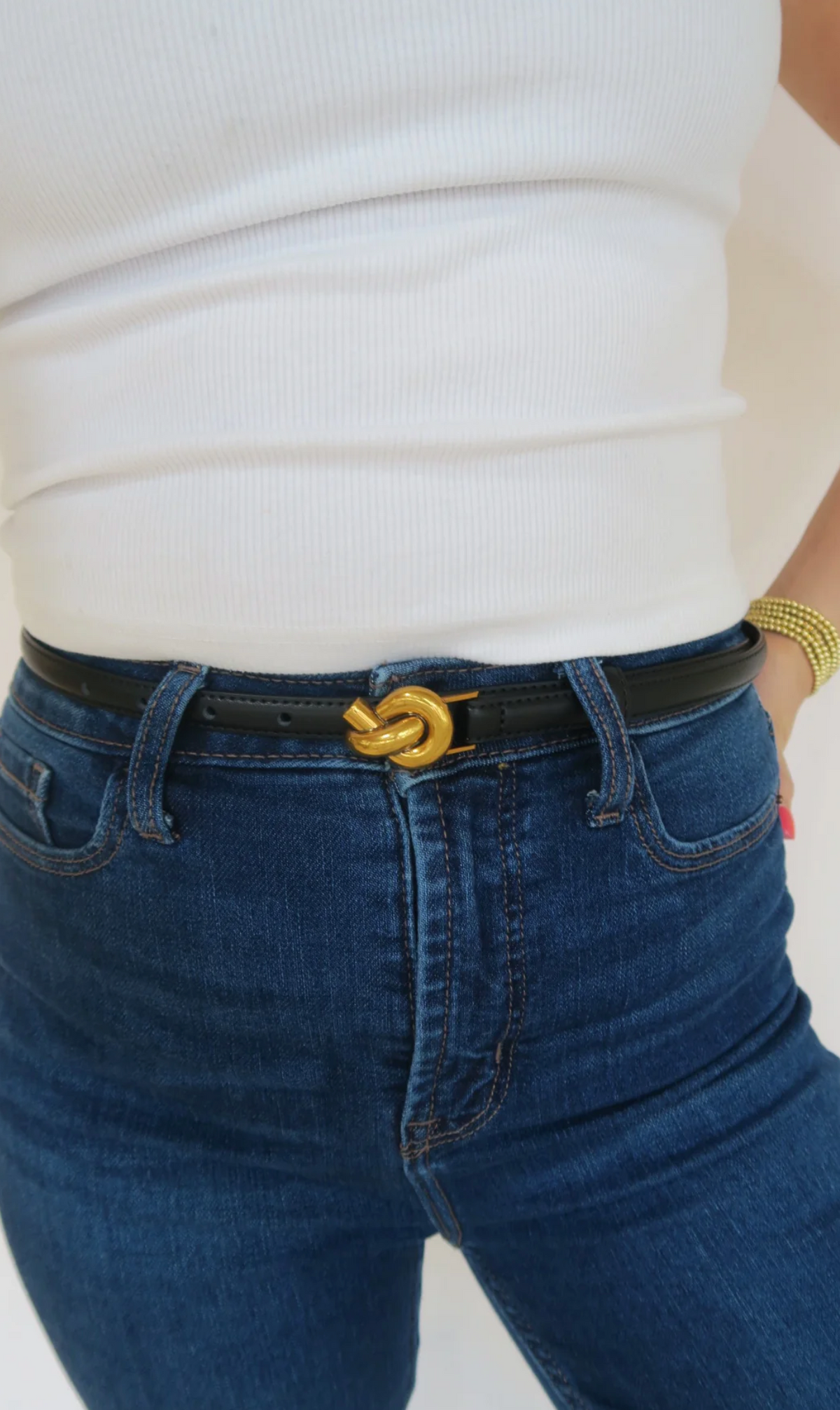 Golden Knot Belt - Black