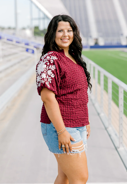 The Havanah Top Medium Maroon