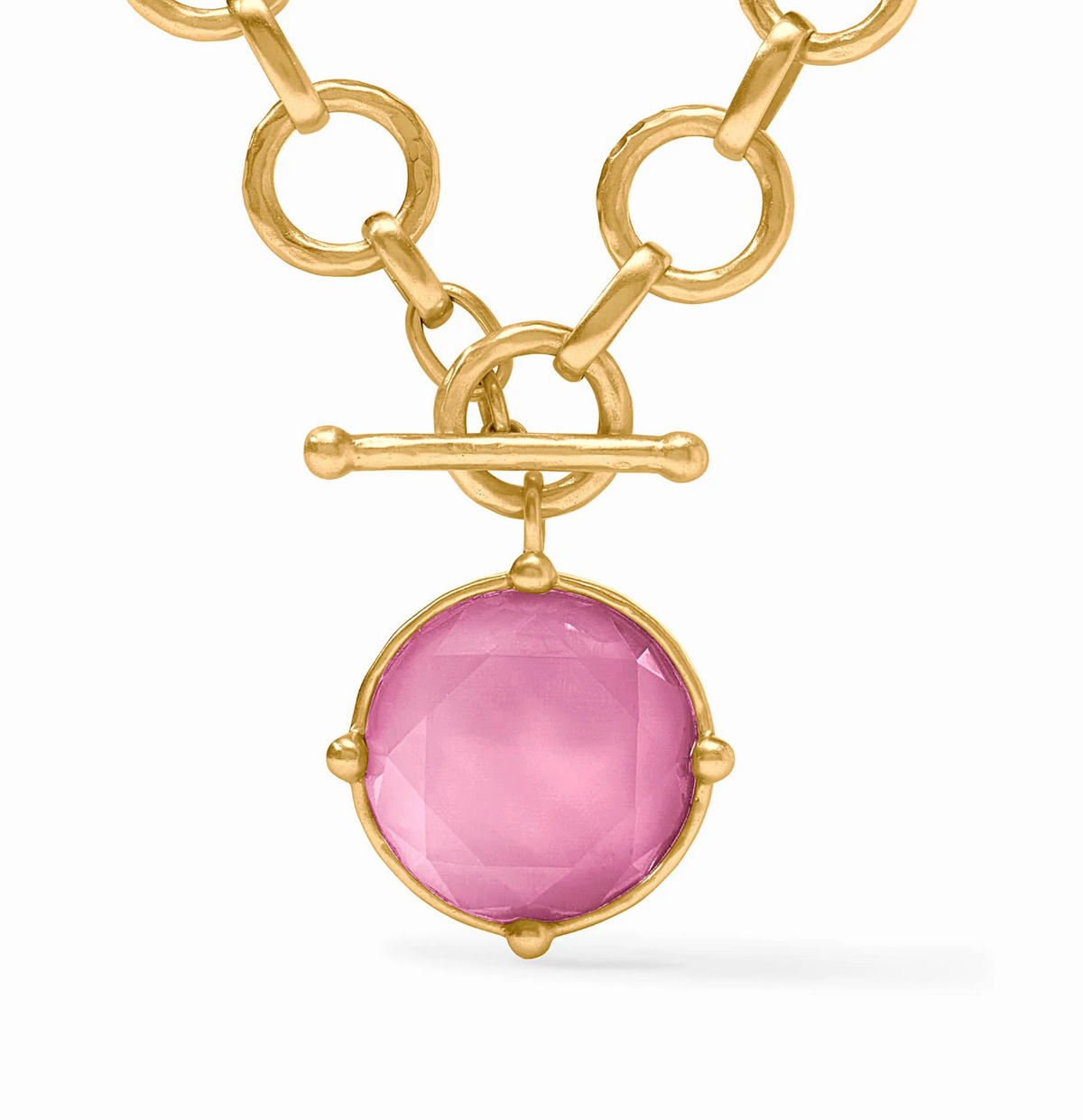 Honeybee Statement Necklace-Iridescent Tourmaline Pink
-OS
