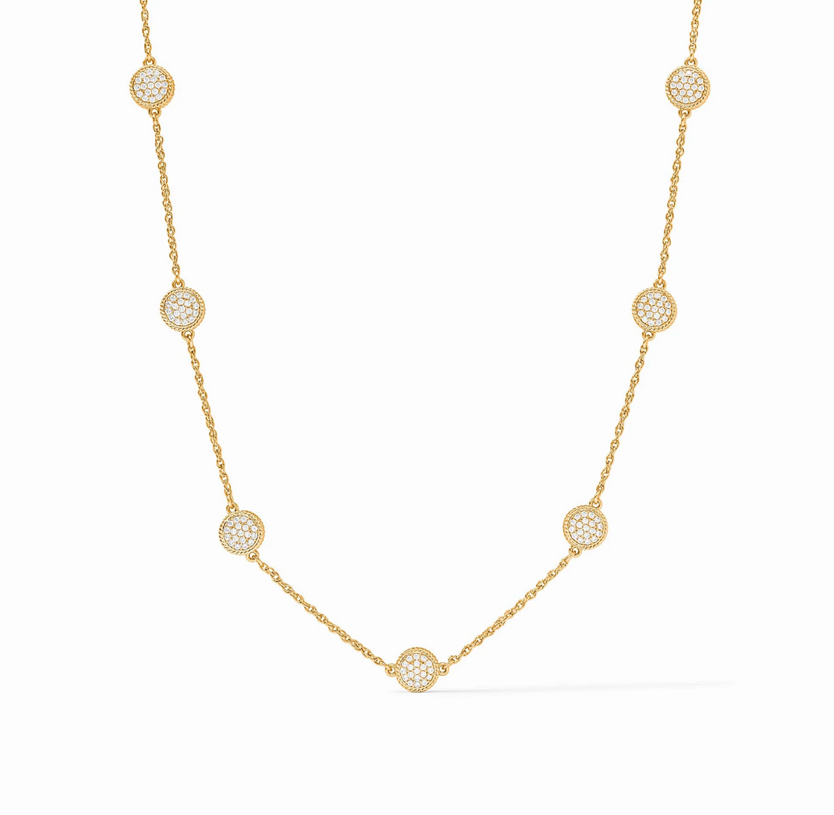 Windsor Delicate Station Necklace-Pave Cubic Zirconia- OS