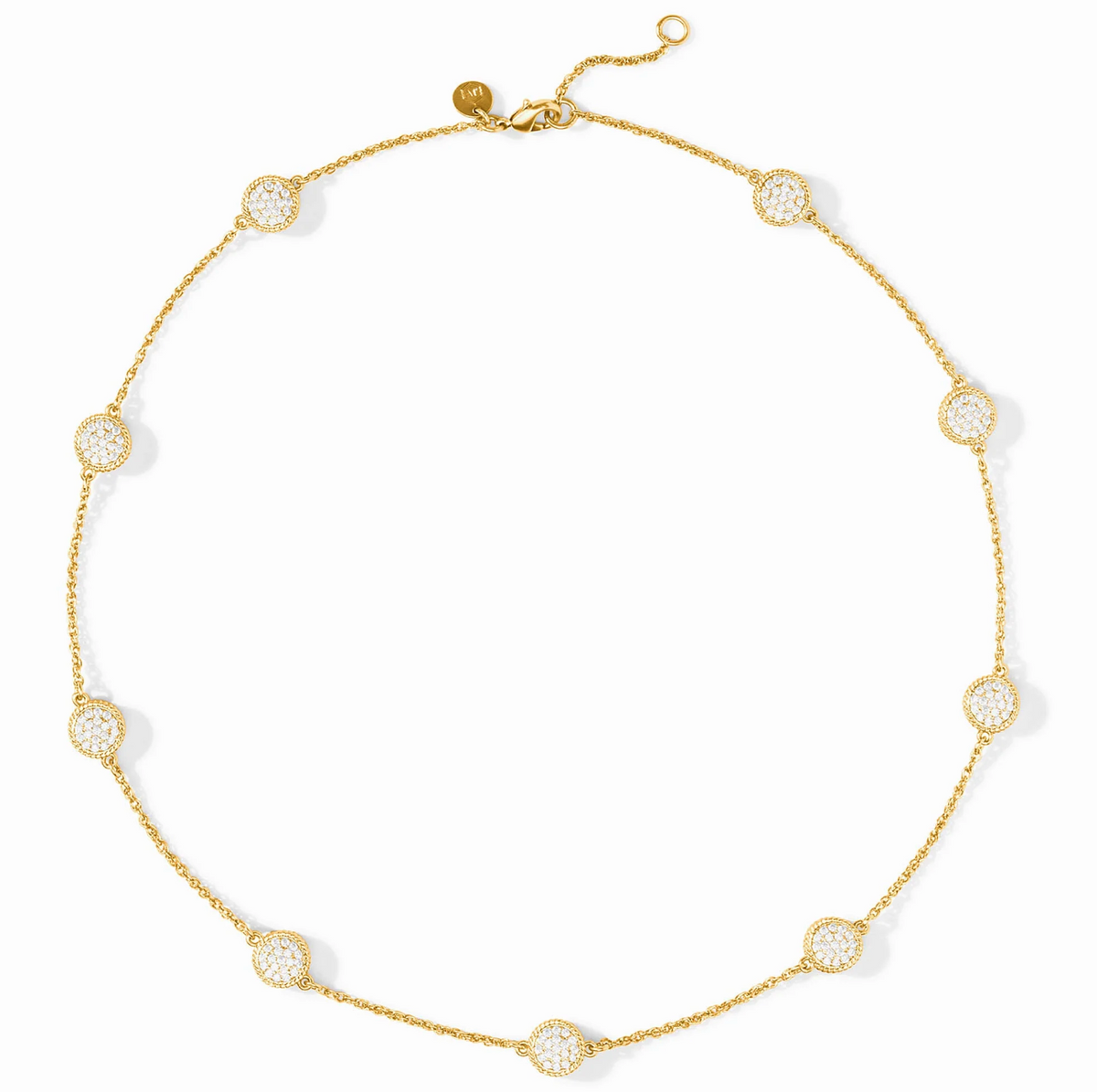 Windsor Delicate Station Necklace-Pave Cubic Zirconia- OS