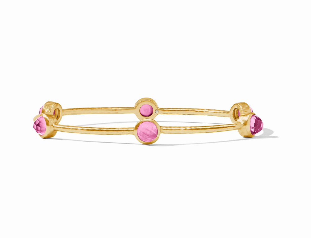 Milano Luxe Bangle-Iridescent Tourmaline Pink-M