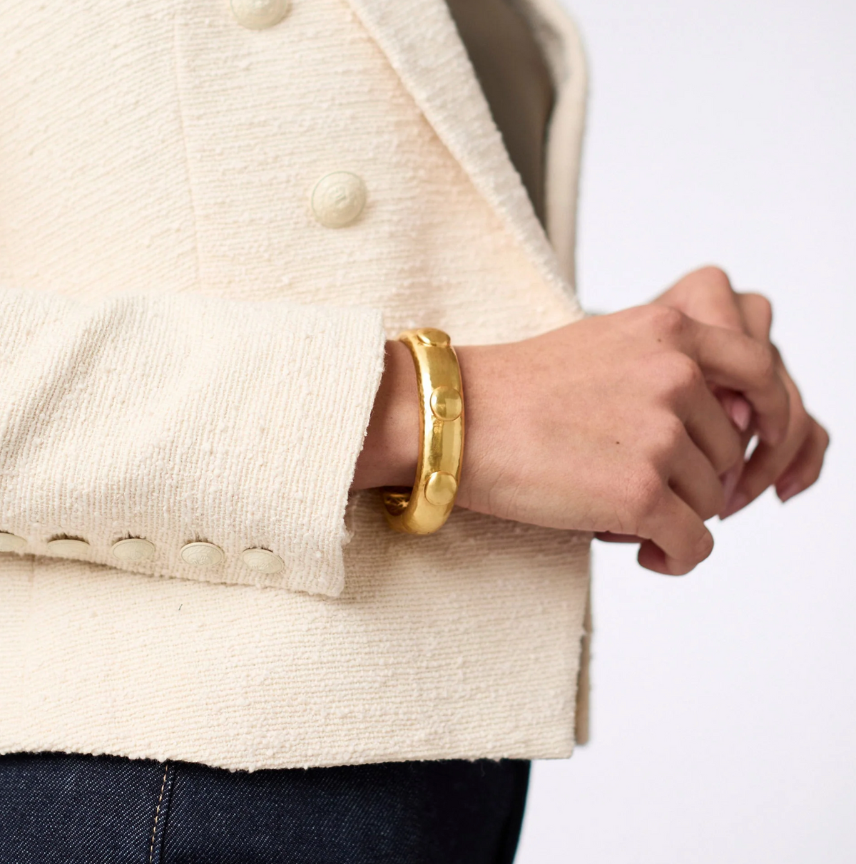 Solara Hinge Bangle-Gold-OS