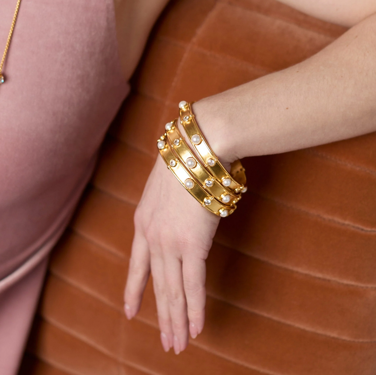 Tribeca Bangle-Pearl-M