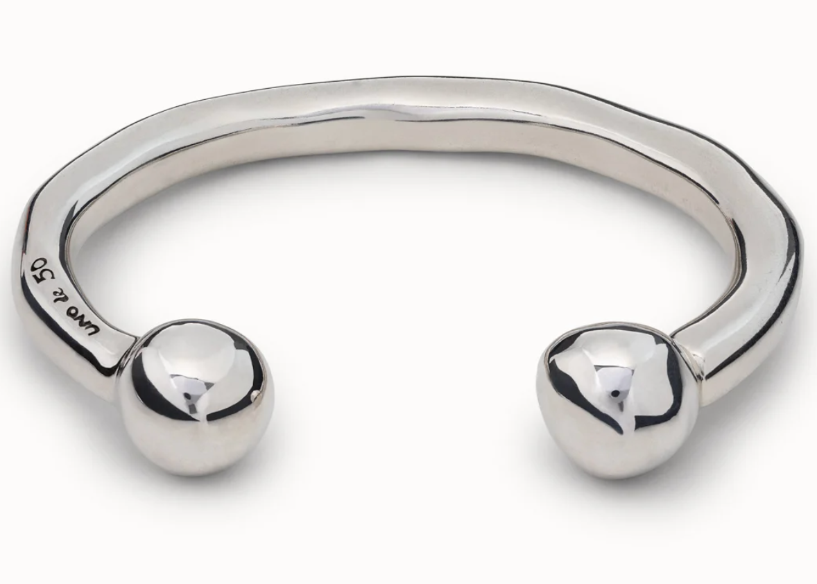 Sterling silver plated ball  bracelet with heart detail M