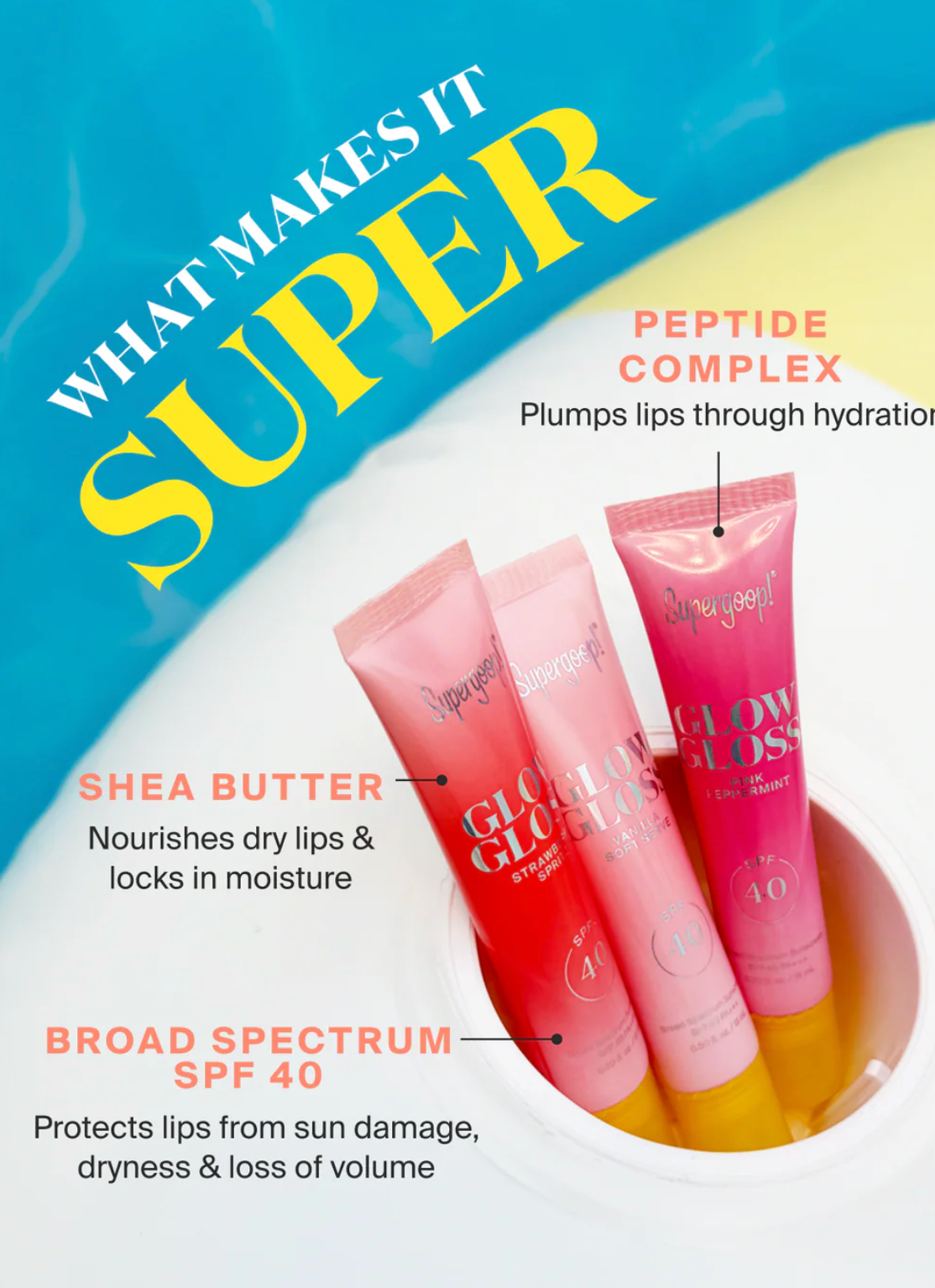 Glow Gloss Lip Balm SPF 40 Strawberry Spritz
