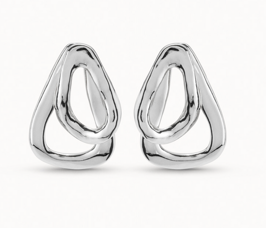 earring in metal clad with sterling silver