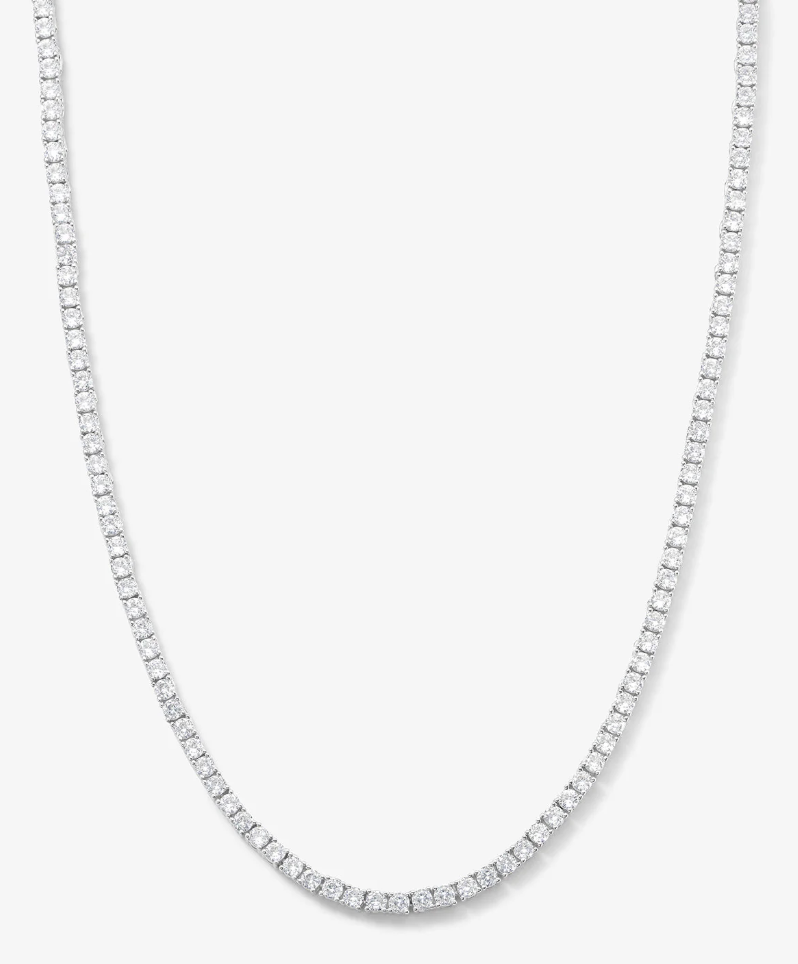 Heiress Tennis Necklace Silver