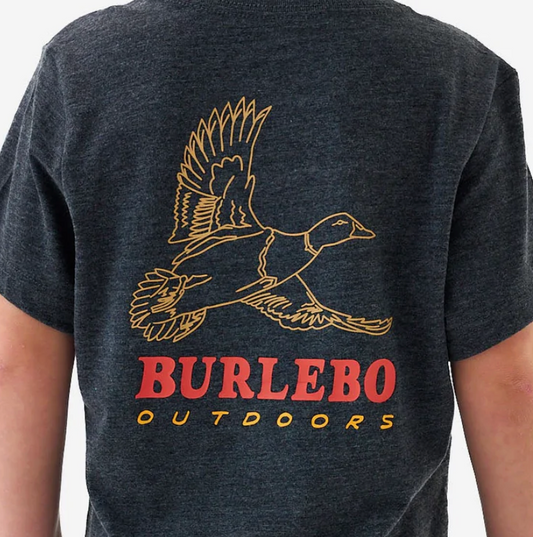 Youth - S/S Tee - Duck Wild - Heather Black
