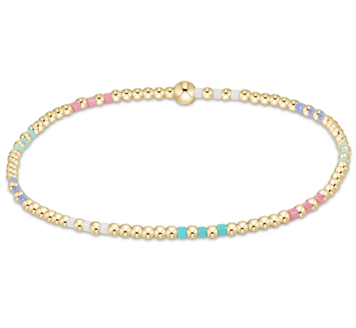 Hope Joy Pattern 2mm Bead Bracelet - Hot Mess SS25