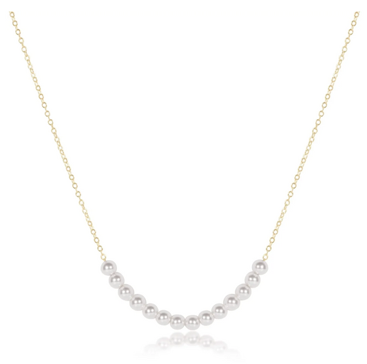 16" Necklace Gold - Beaded Bliss Pearl