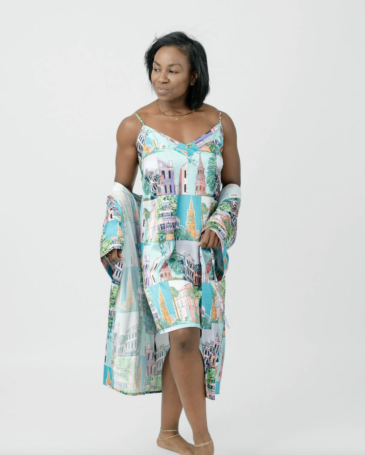 Charleston Pop Chemise - Charleston Print