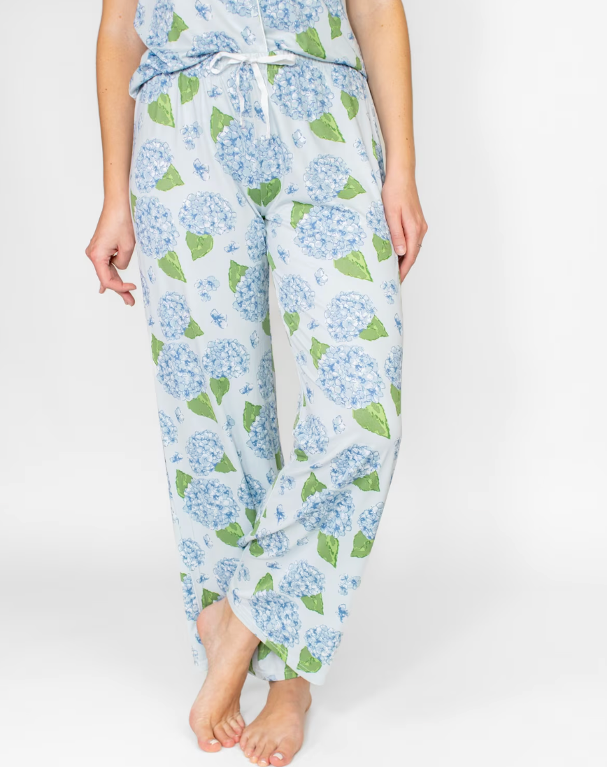 Hydrangea Sleep Pants   Illusion/Blue/Green   Medium