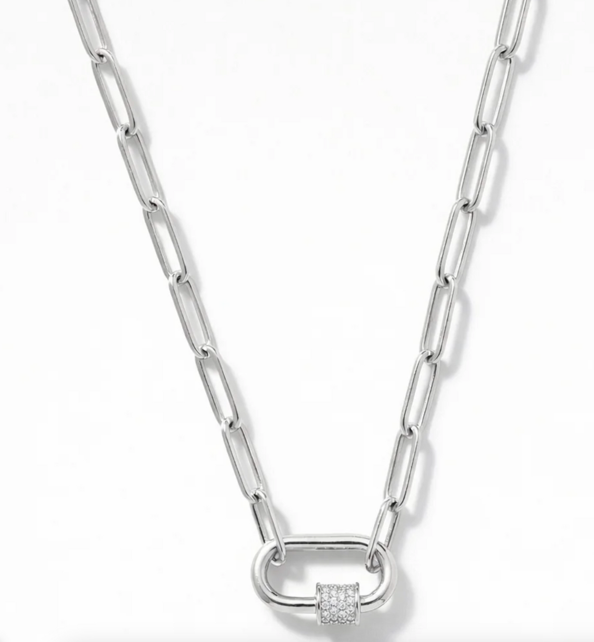 CARABINER necklace- SILVER