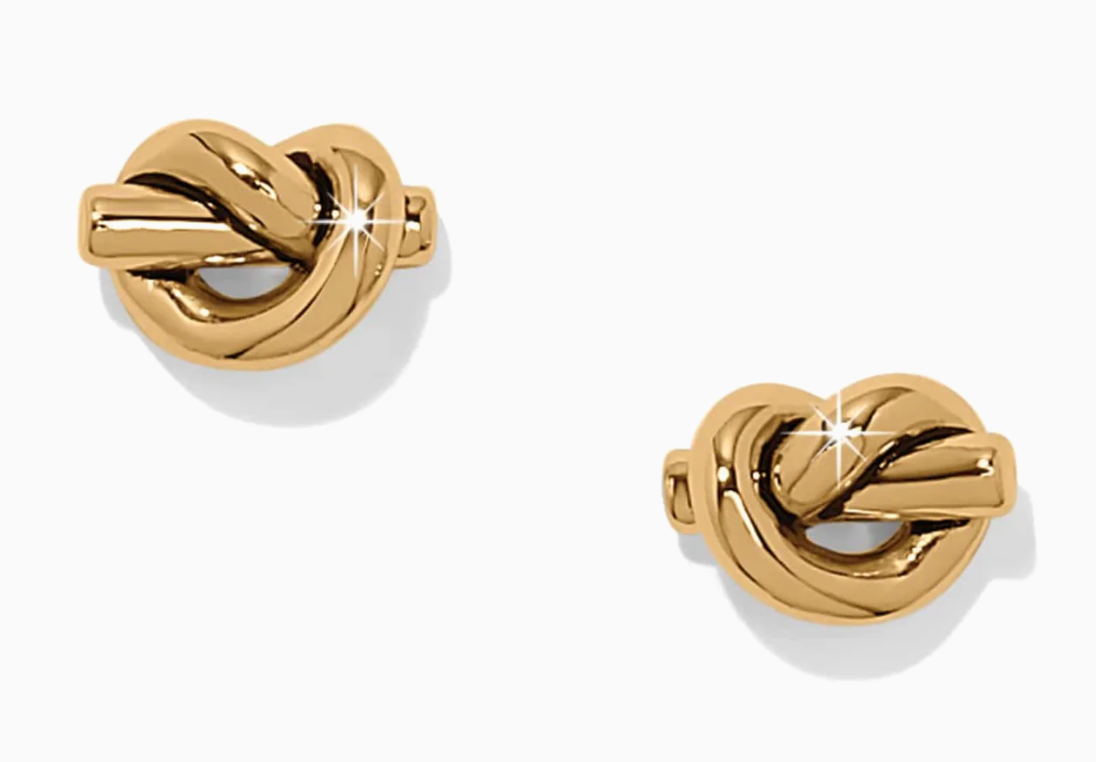 Interlok Single Knot Mini Earr  Gld