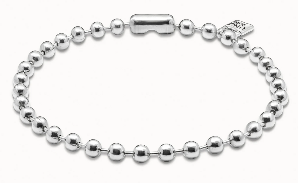 Sterling silver-plated bead necklace