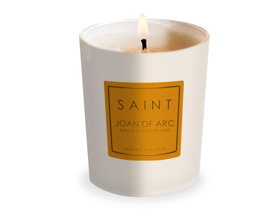 JOAN OF ARC WHITE, Small Votive SAINT CANDLES