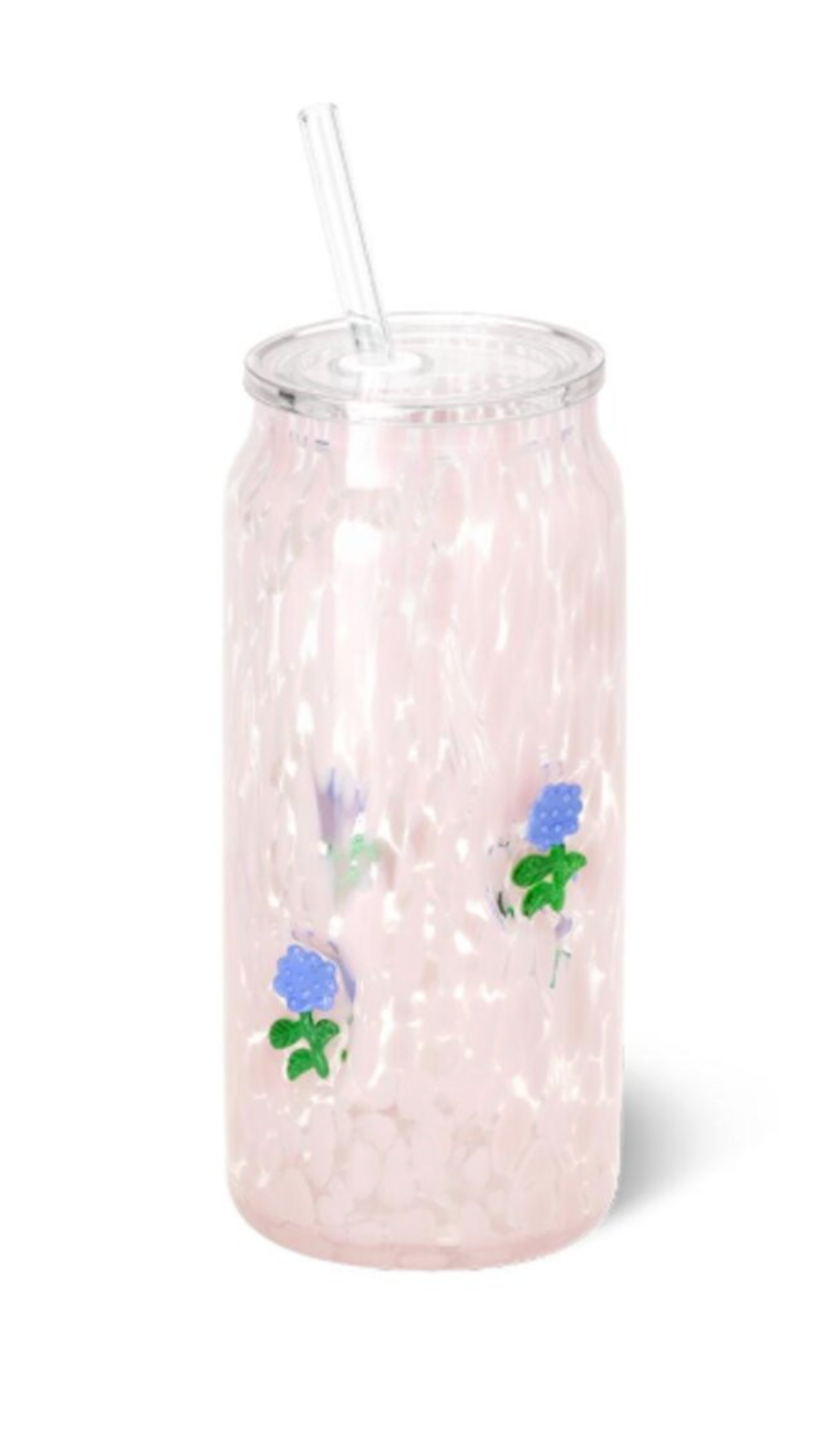 HYDRANGEAS CHARM GLASS 17OZ