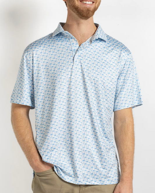 Men's Chesapeake Crab Performance Polo   Blue/White   2XLarge