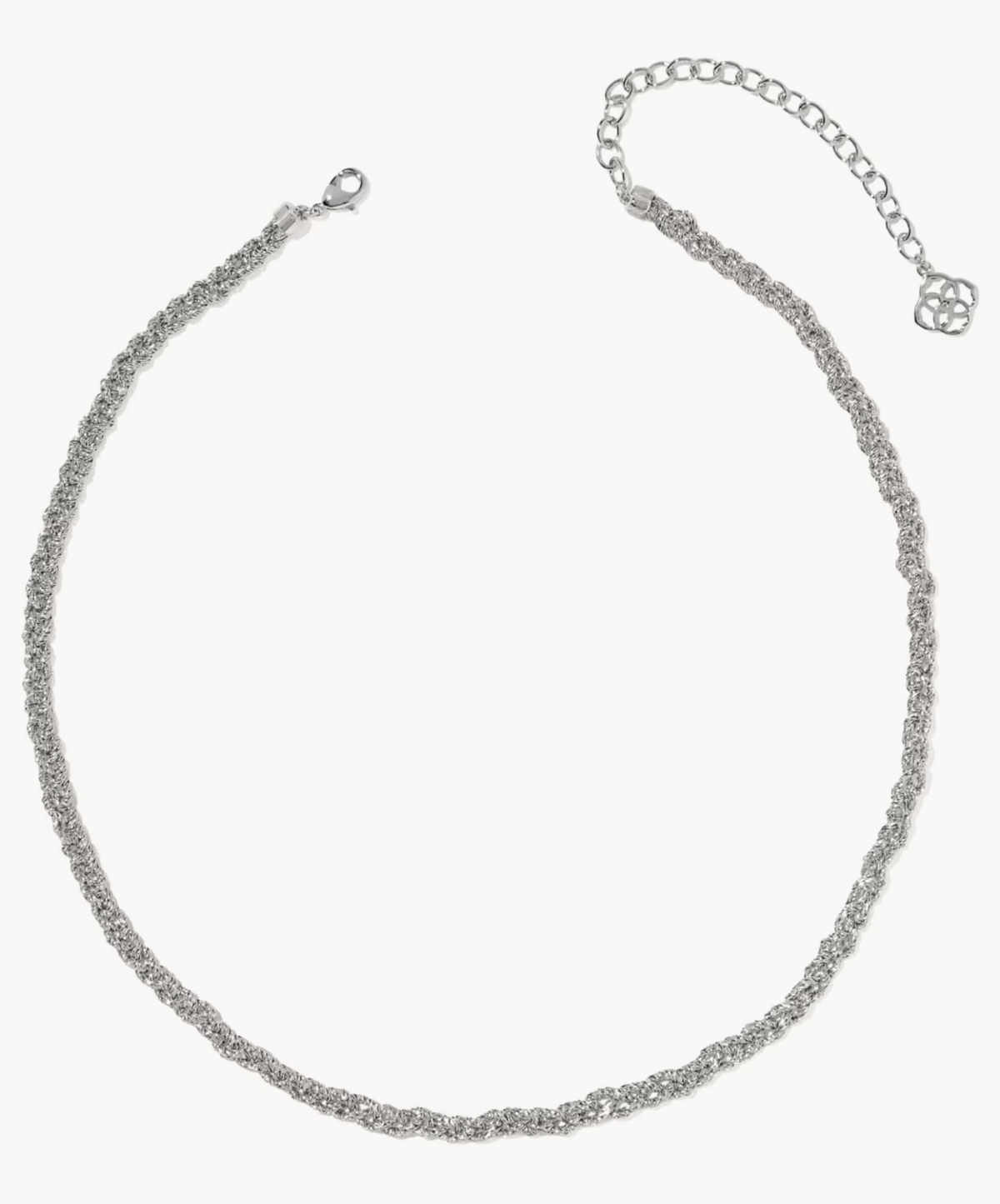 GABRIELLA BRAIDED CHAIN NECKLACE SILVER