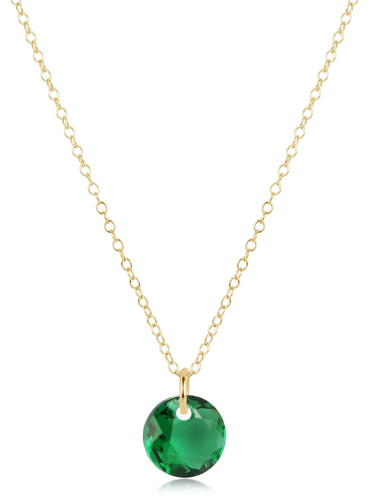 16" Necklace Gold - Reflection Small Charm - 05