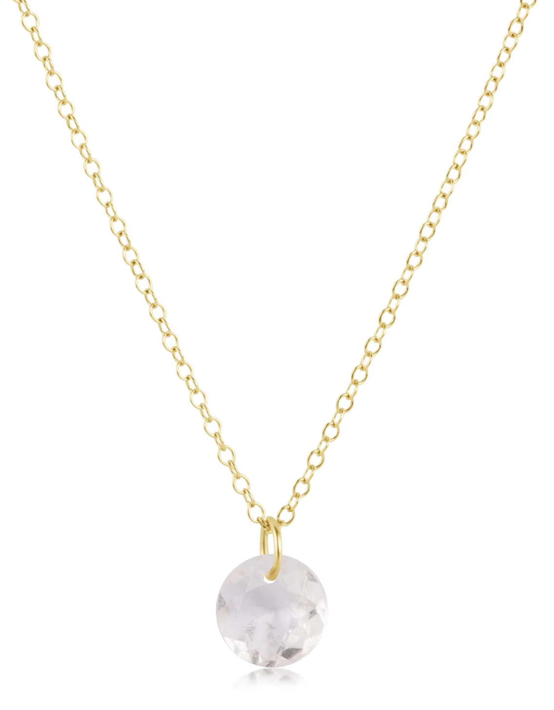 16" Necklace Gold - Reflection Small Charm - 04