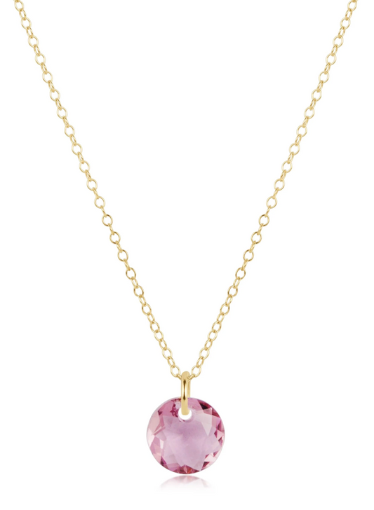 16" Necklace Gold - Reflection Small Charm - 02