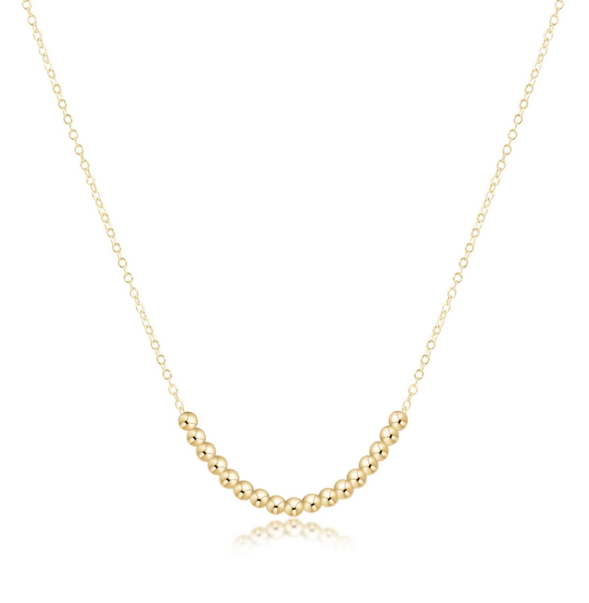 16" Necklace Gold - Beaded Bliss Small Gold
