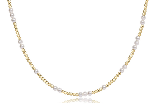 17" Choker Beaded - Hope Unwritten Pearl 3mm