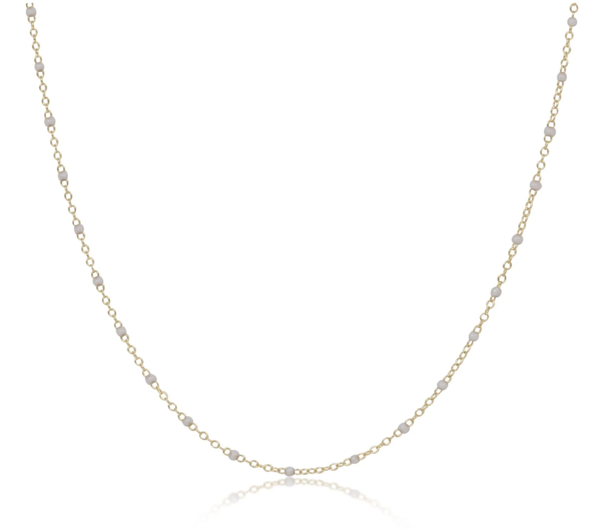 17" Choker Simplicity Chain Gold - Pearl 2mm
