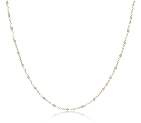 17" Choker Simplicity Chain Gold - Pearl 2mm