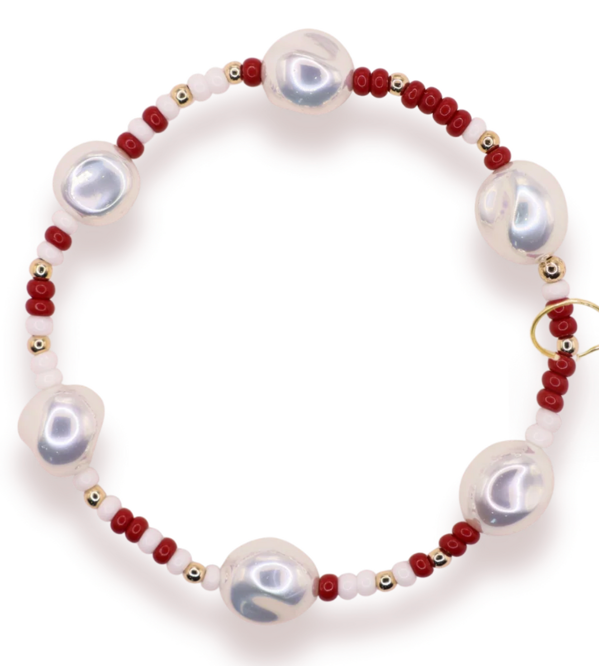 Maroon and White Sadie Sprinkle Bracelet