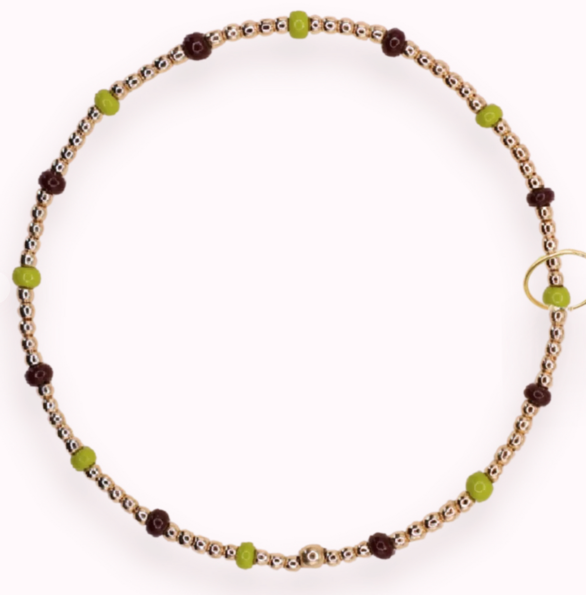 Penelope Bracelet in Dark Brown and Olive Green