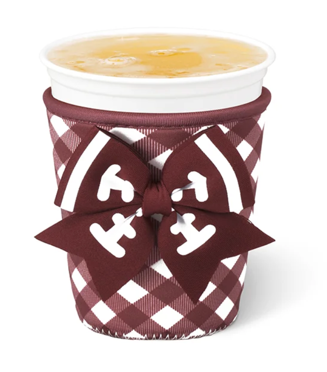 Gameday Gingham Maroon Coolie-Small