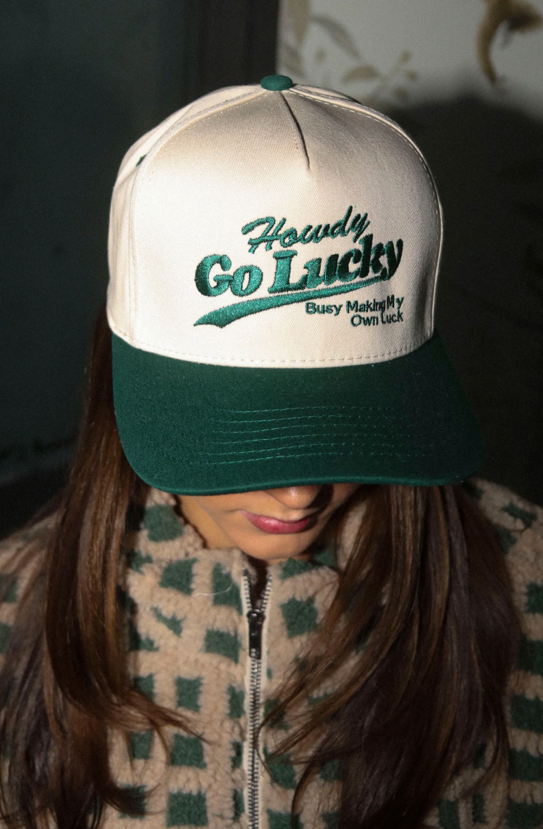 HOWDY GO LUCKY 2 TONE TRUCKER HAT