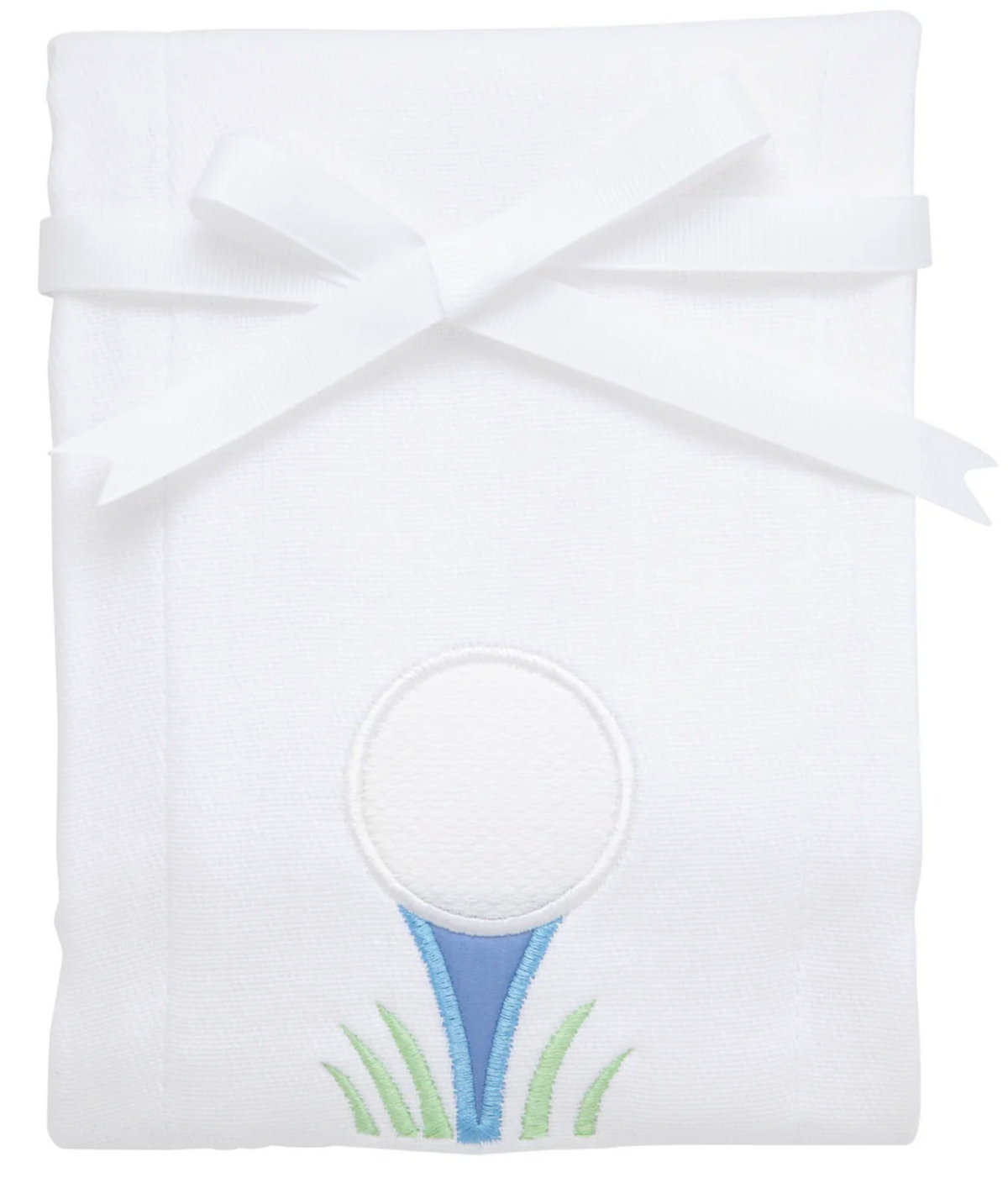 Golf Applique Burp, Blue