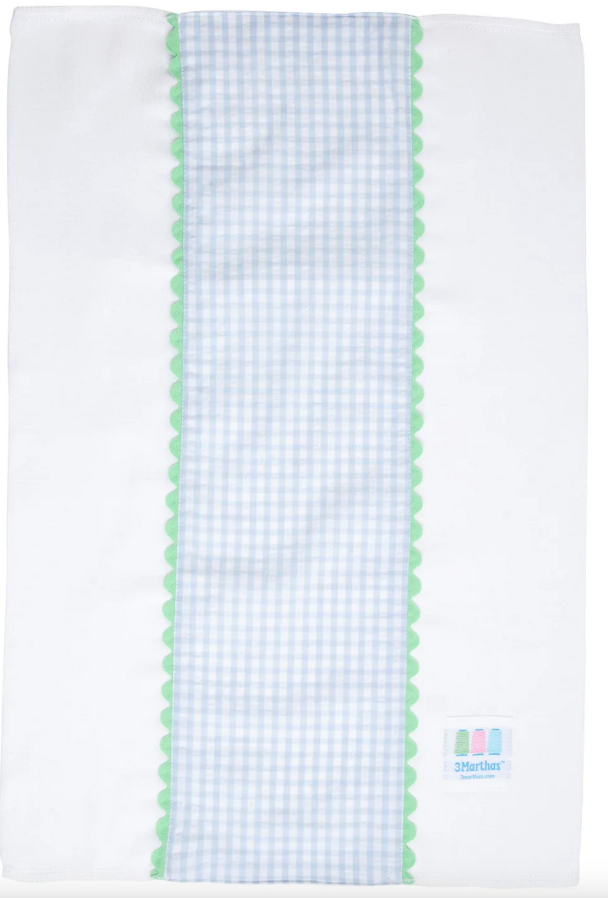 Big Check Fancy Fabric Burp