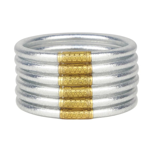 Silver All Weather Bangles® (Set of 6) - Serenity Prayer - Small