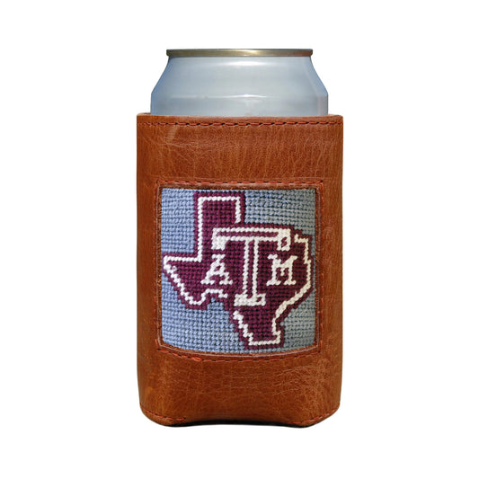 Texas A&M State Logo Can Cooler (Grey)