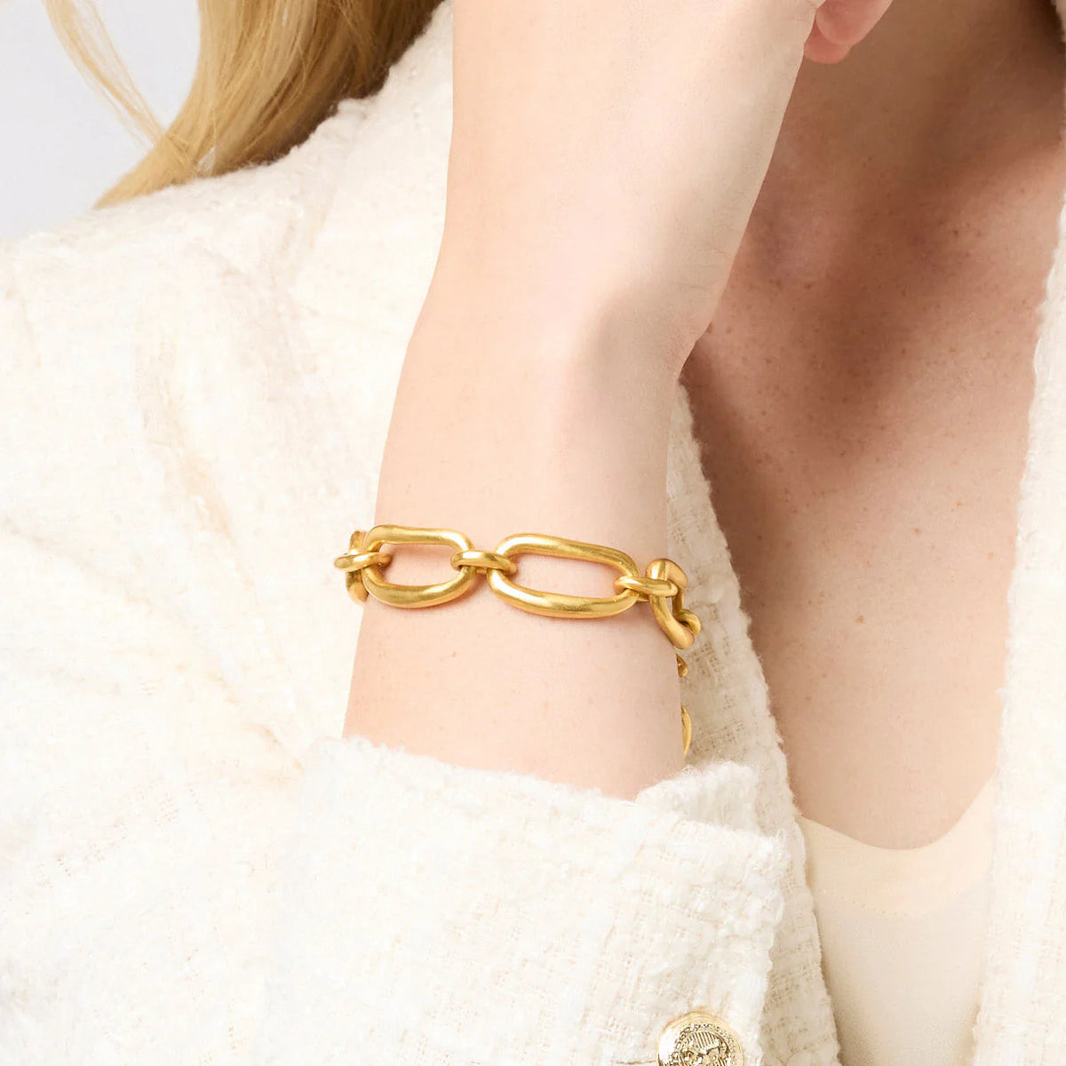 Wave Link Bracelet Gold