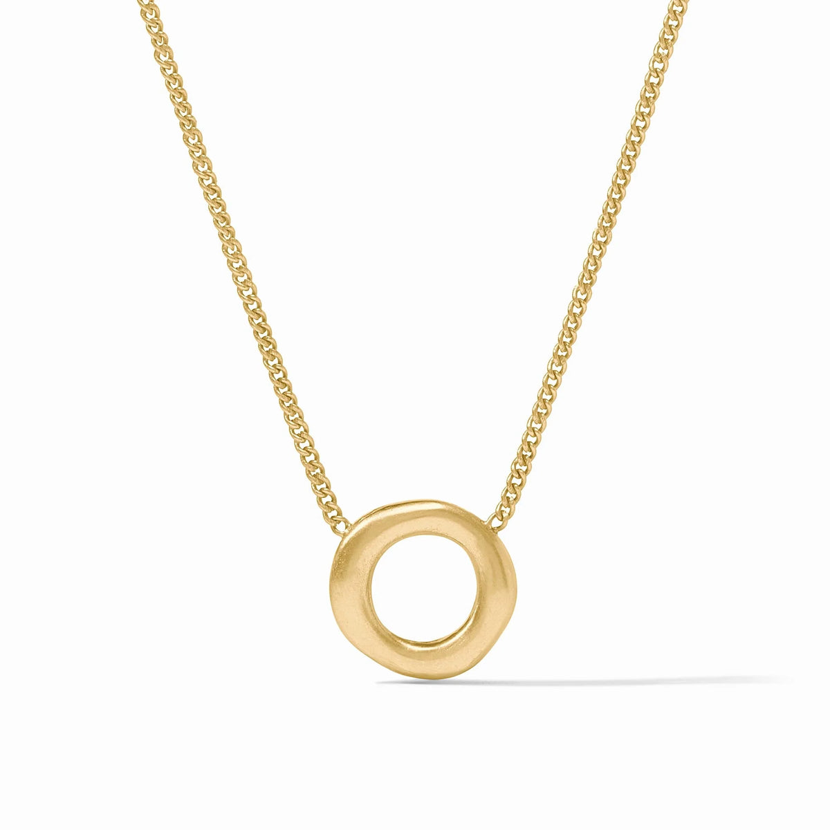 Wave Circle Delicate Necklace Gold