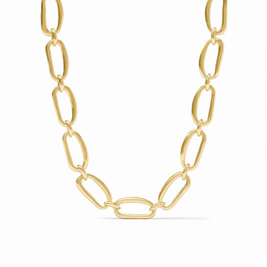 Wave Link Necklace Gold